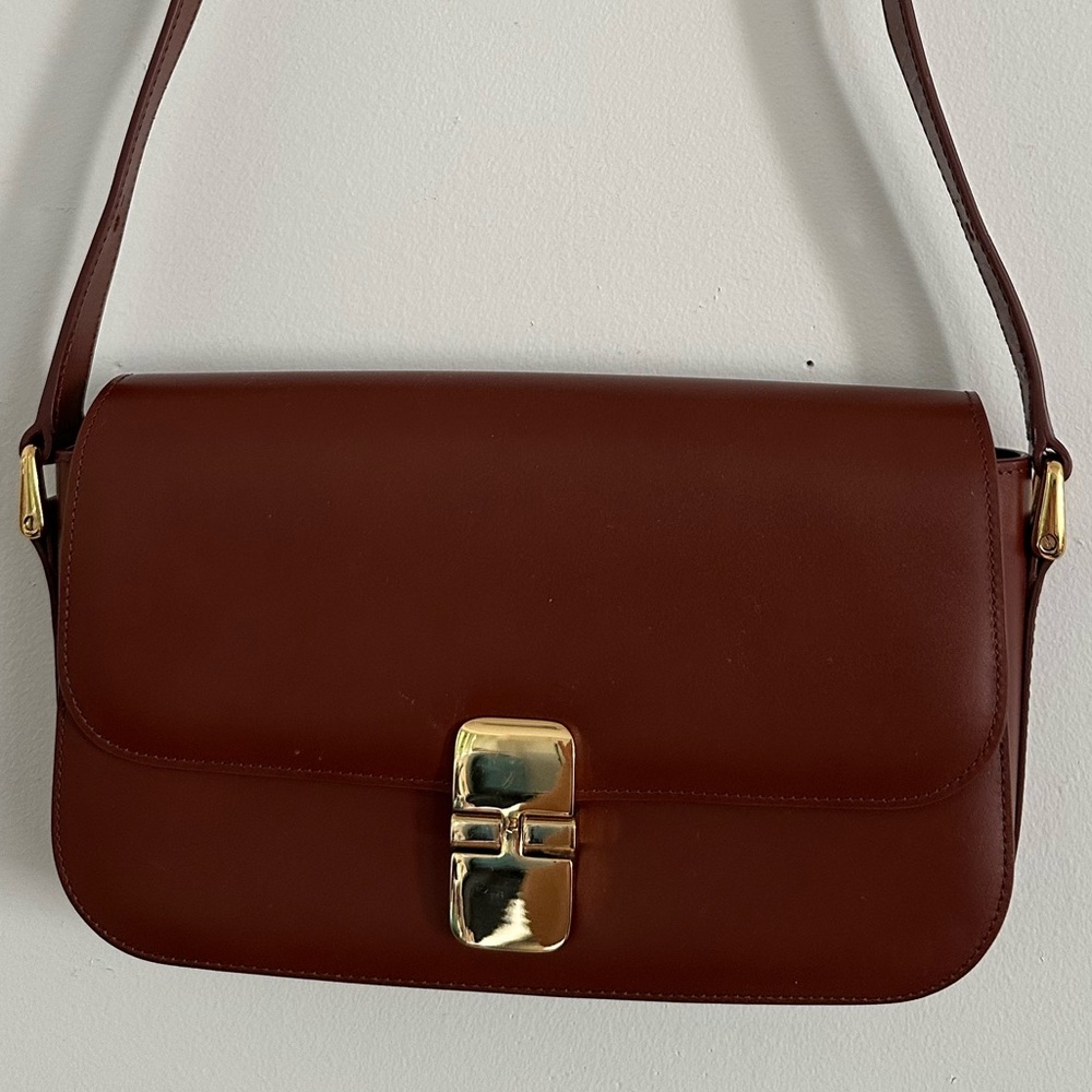 A.P.C. Brown Leather Bag with Gold Hardware - Picture 7 of 9